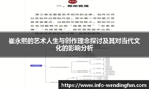 崔永熙的艺术人生与创作理念探讨及其对当代文化的影响分析